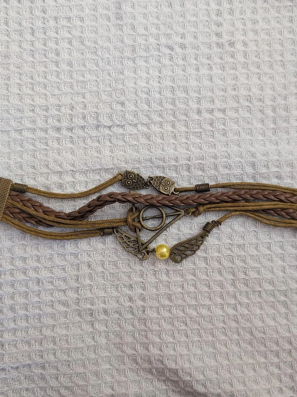 Harry Potter-Inspired Deathly Hallows Multi-Strand Bracelet